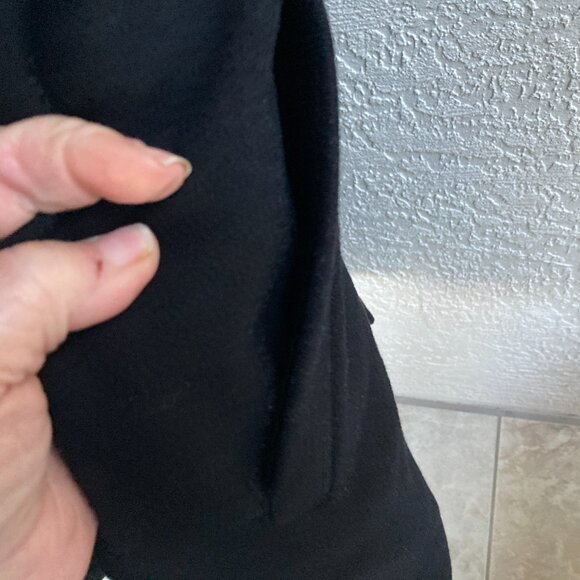 Men Wool Overcoat Black sz 44R Chest 48" - Picture 7 of 10